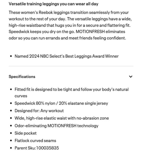 Reebok Lux High-Rise Leggings - Picture 10 of 16